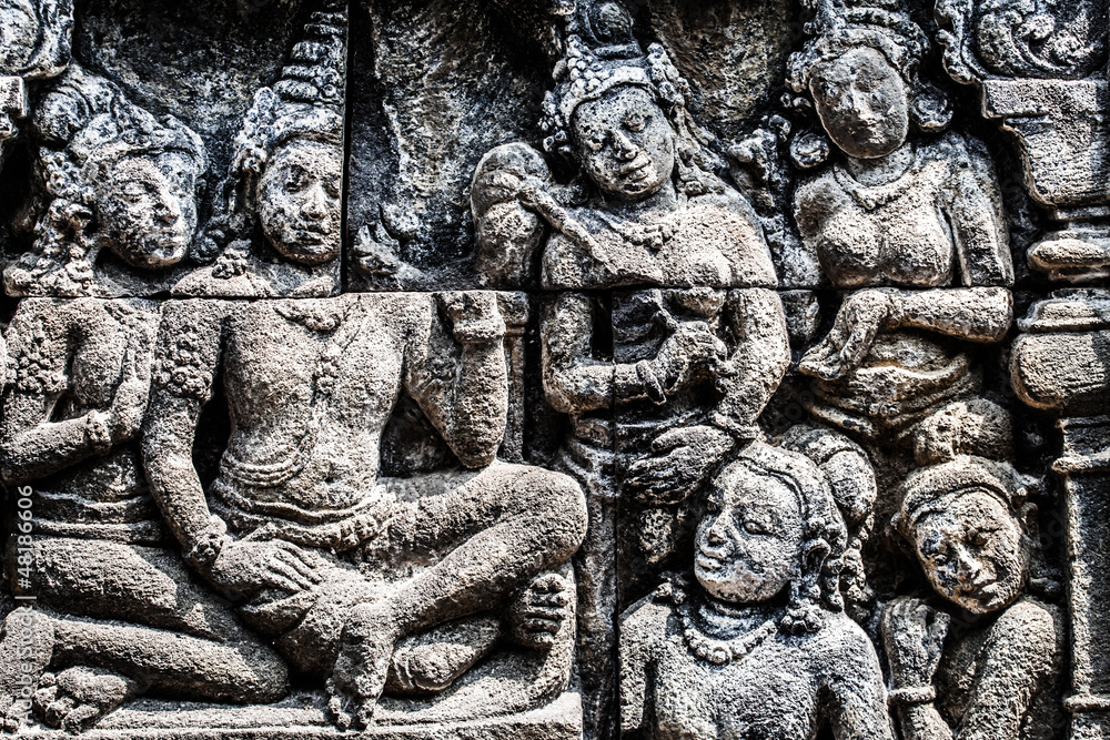 Borobudur Temple at sunrise.Indonesia.