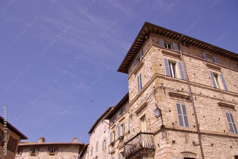 Houses in Assisi in Tuscany in Italy