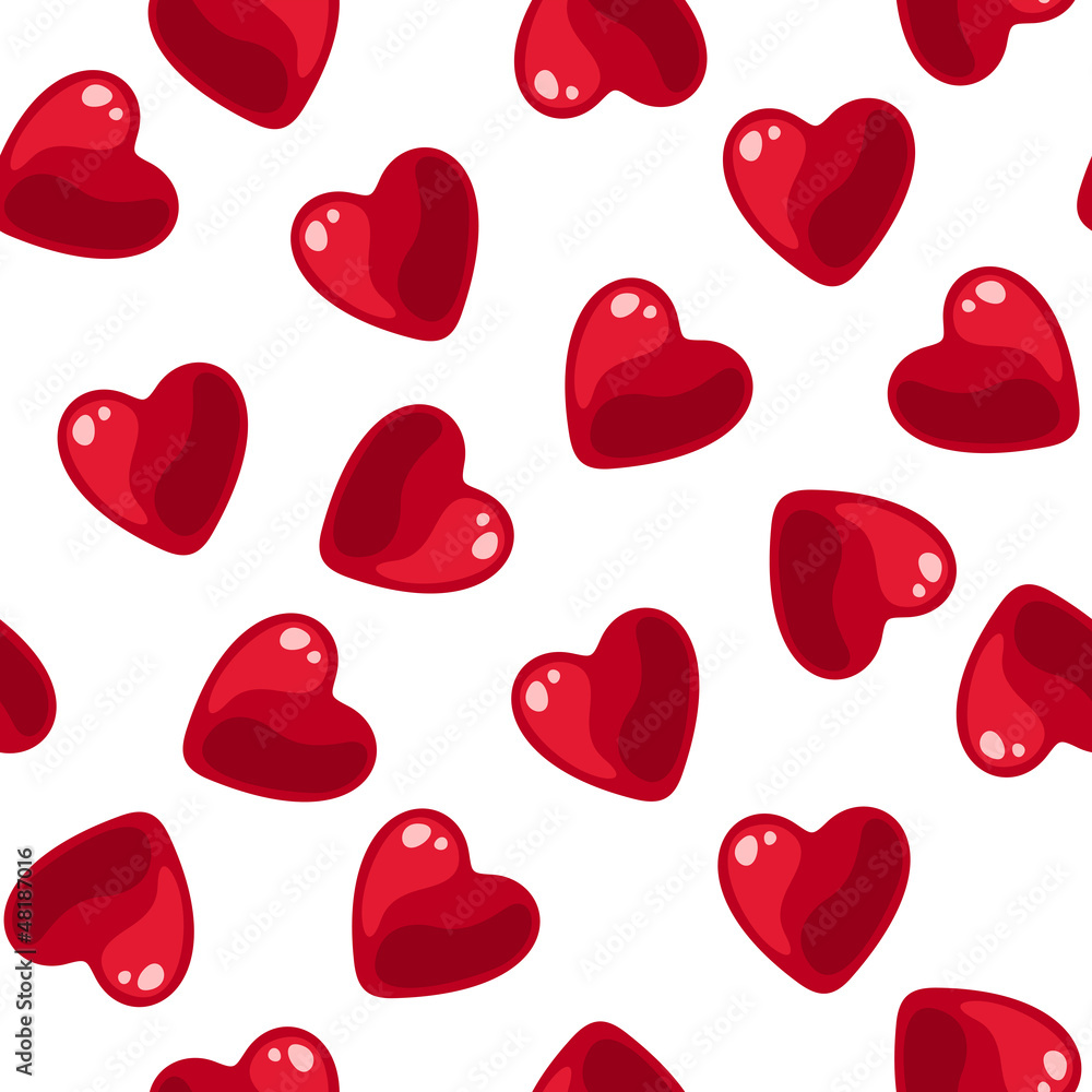 Seamless background with red hearts. Vector illustration. Seamless background with red hearts. Vector illustration.