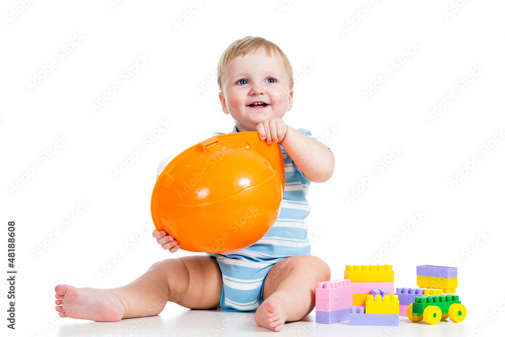 kid playing with building blocks toy kid playing with building blocks toy