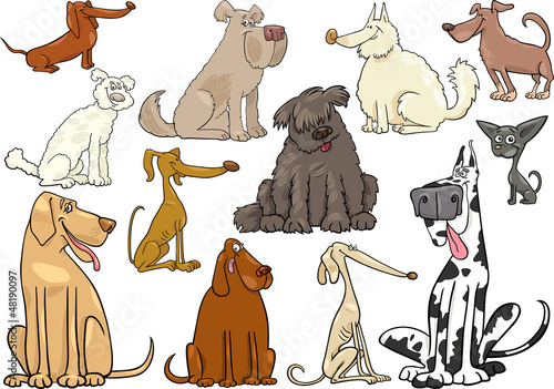 cartoon dogs or puppies big set