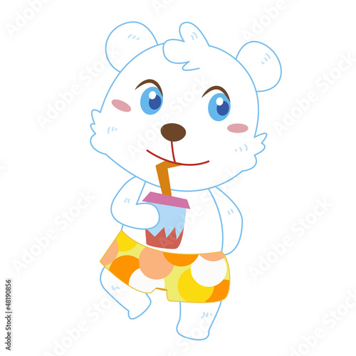 a polar bear's beach activities