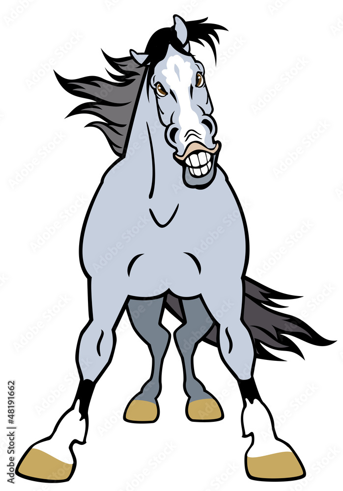 cartoon grey horse