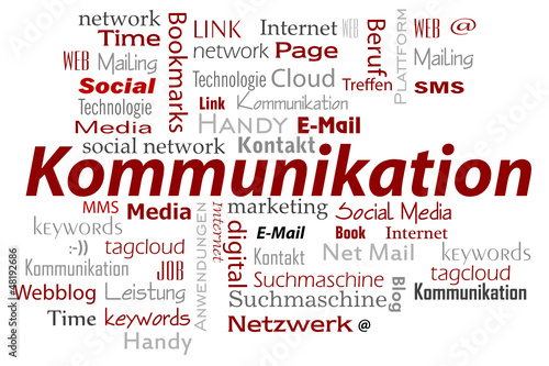 cloud Wörter rot Kommunikation