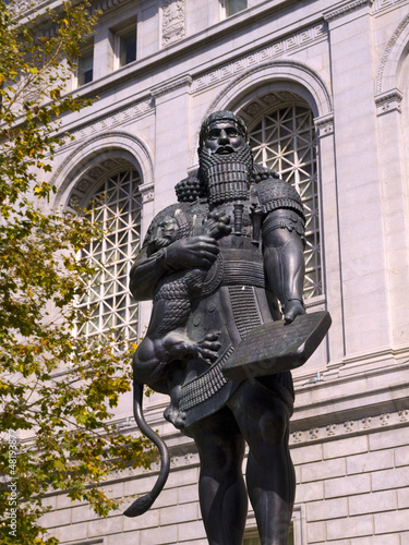 City Hall and the statue of Ashurbanipal in San Francisco USA