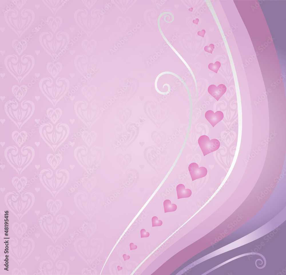 pink & violet valentine's card background