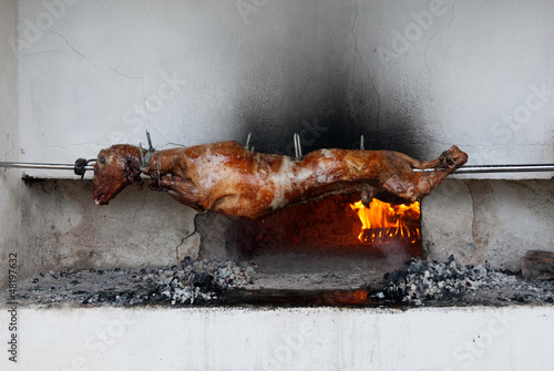 Lamb on the spit photo