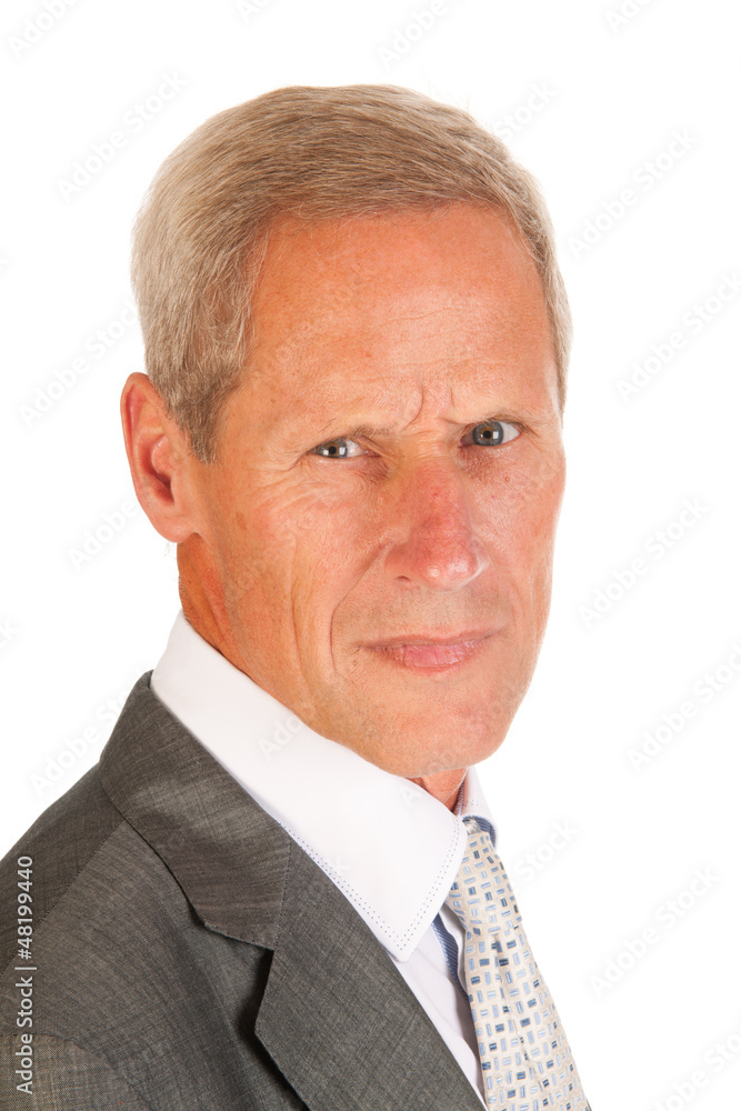 Portrait angry senior man Portrait angry senior man