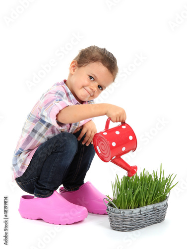 beautiful little girl with ...