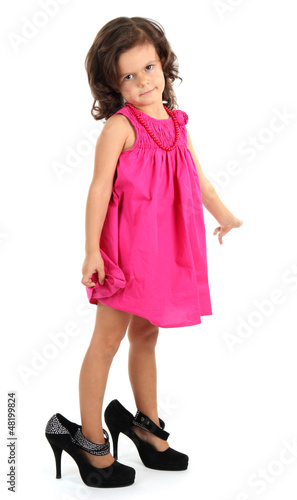 beautiful little girl in bi...