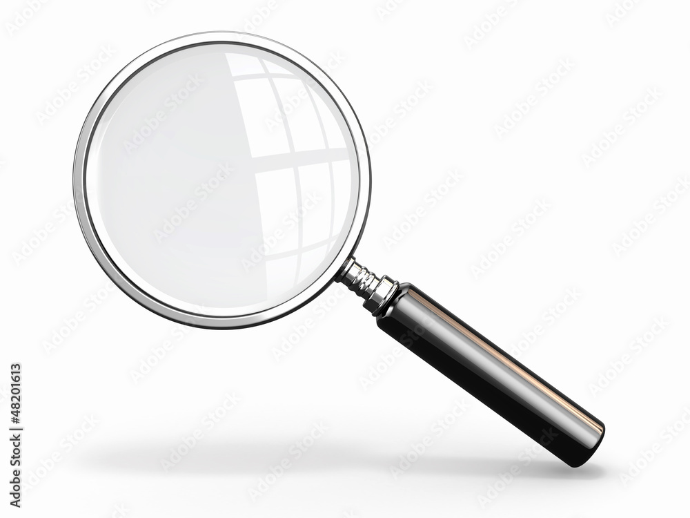 Magnifying glass. Loupe on white background Magnifying glass. Loupe on white background