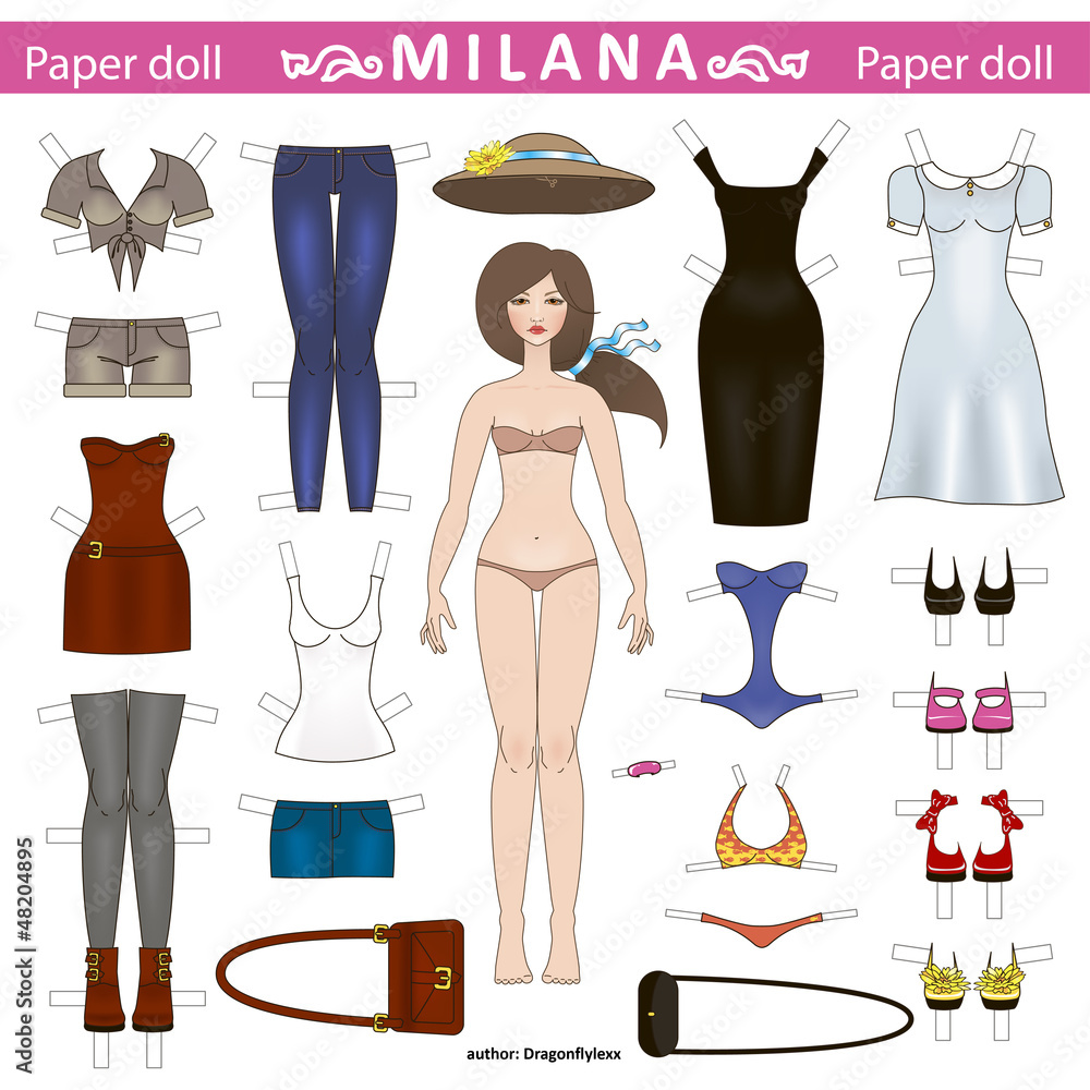 paper doll Stock Vector Adobe Stock