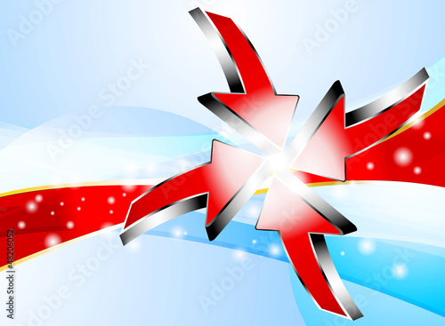 The red arrows point to the middle vector background