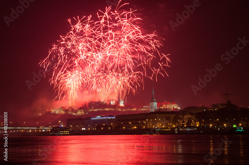 Photography Fireworks over Bratisava