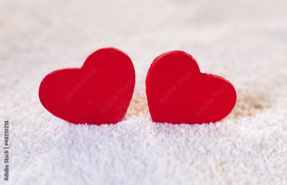 Fototapeta premium coeurs de Saint Valentin amour consentement couple