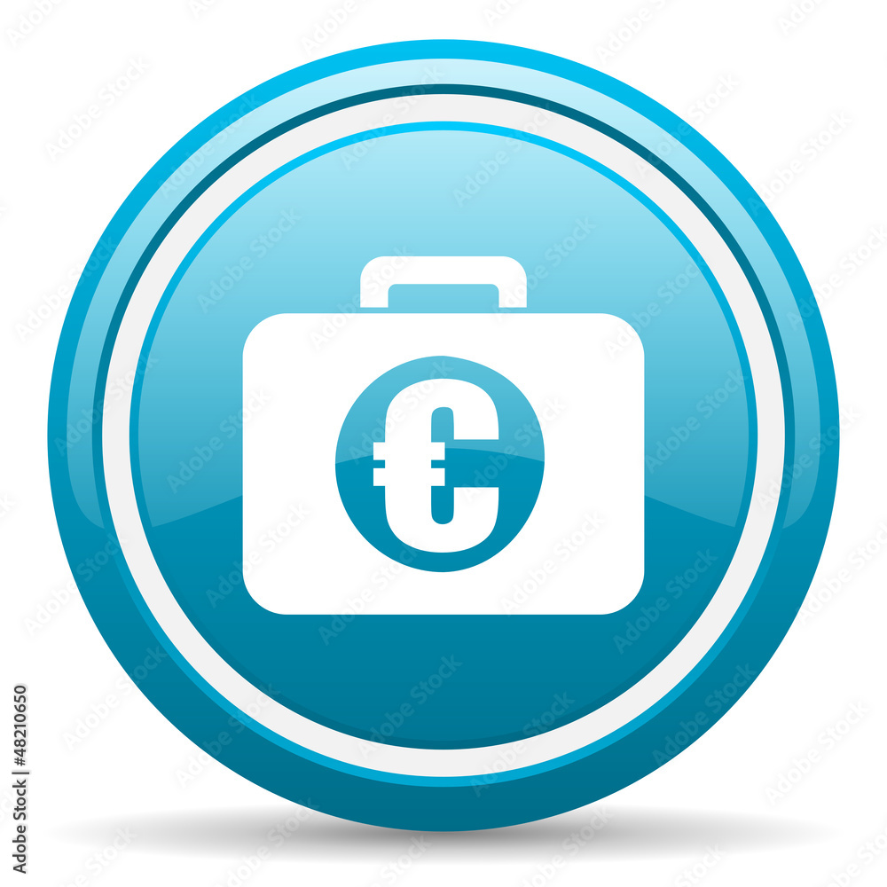 financial blue glossy icon on white background financial blue glossy icon on white background