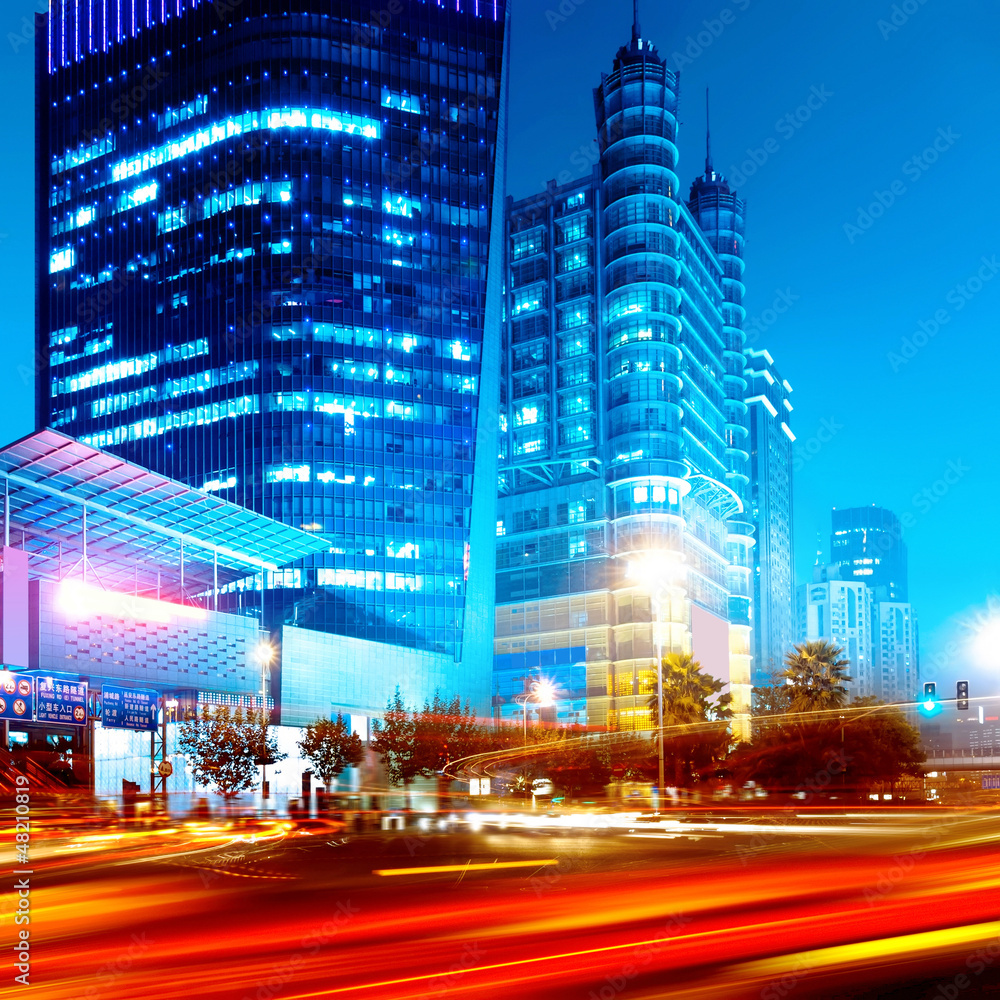Obraz premium Now the city at night