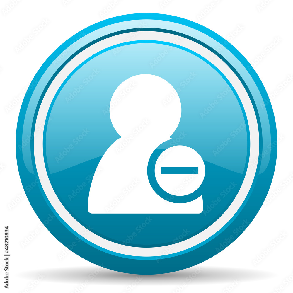 remove contact blue glossy icon on white background remove contact blue glossy icon on white background