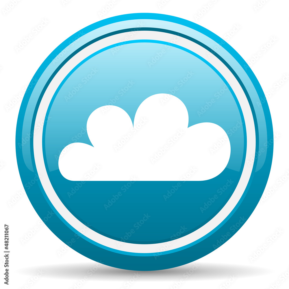 weather forecast blue glossy icon on white background weather forecast blue glossy icon on white background