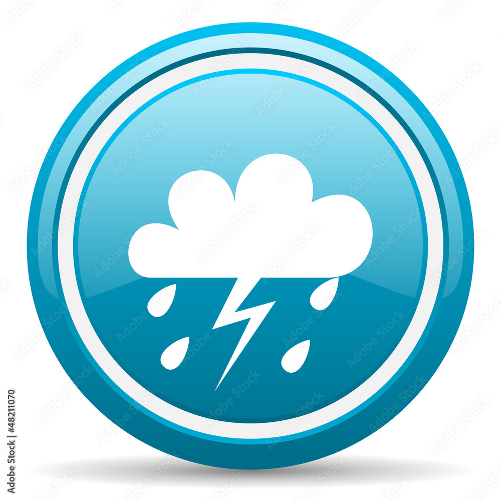 weather forecast blue glossy icon on white background weather forecast blue glossy icon on white background