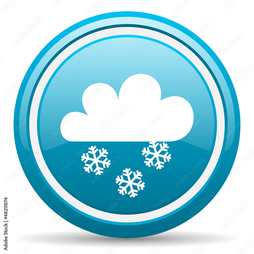 weather forecast blue glossy icon on white background weather forecast blue glossy icon on white background