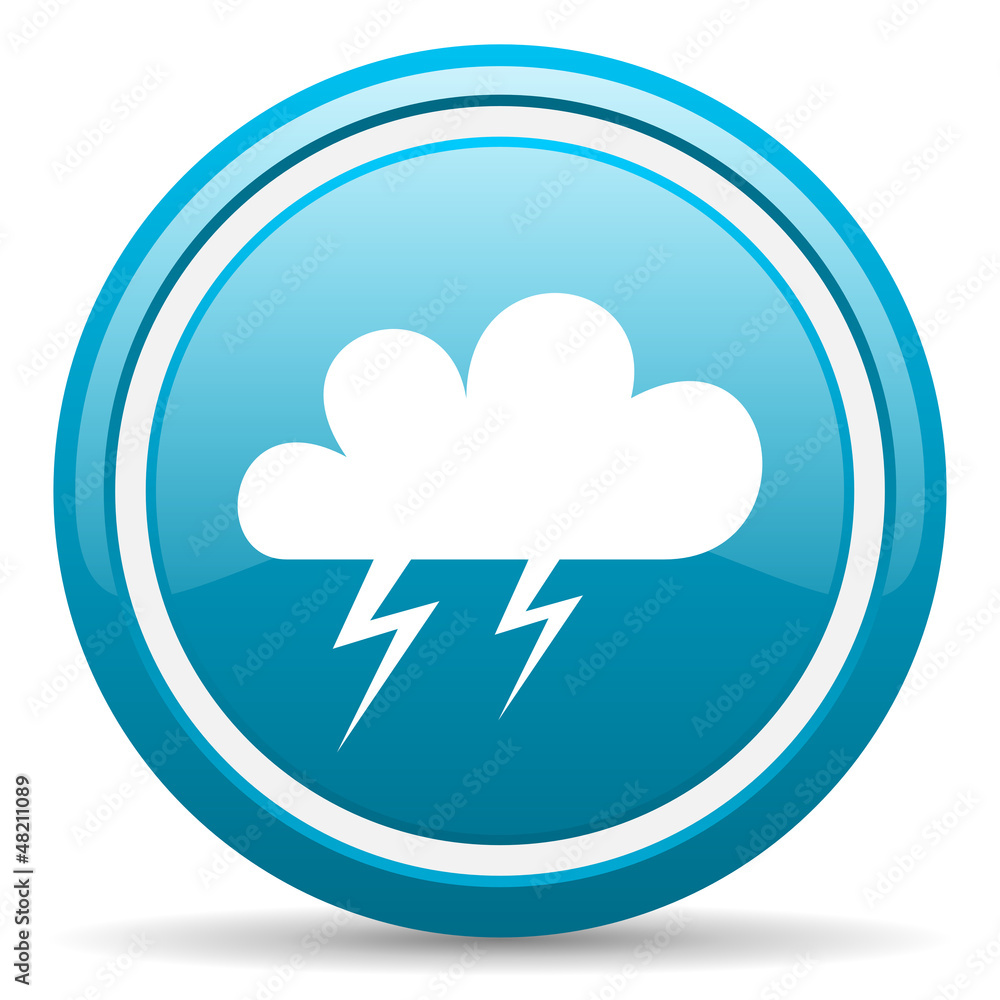 weather forecast blue glossy icon on white background weather forecast blue glossy icon on white background