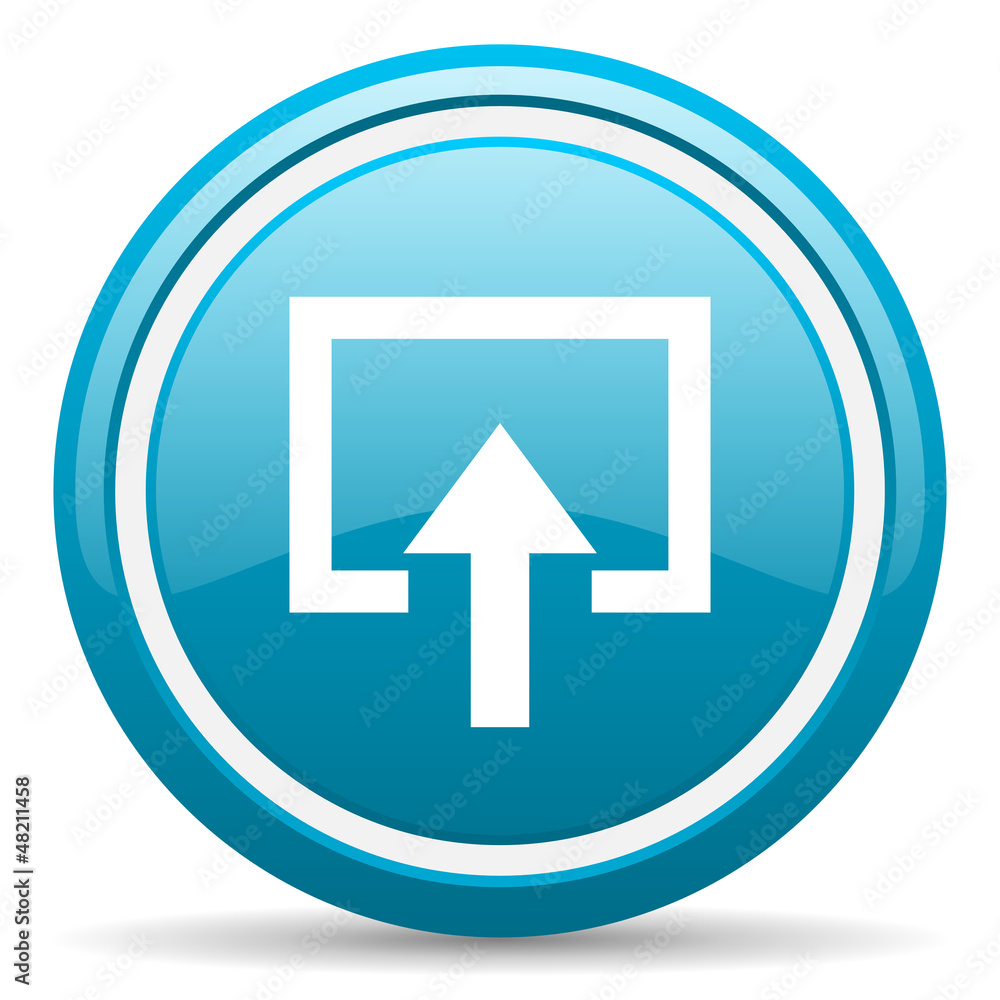enter blue glossy icon on white background enter blue glossy icon on white background