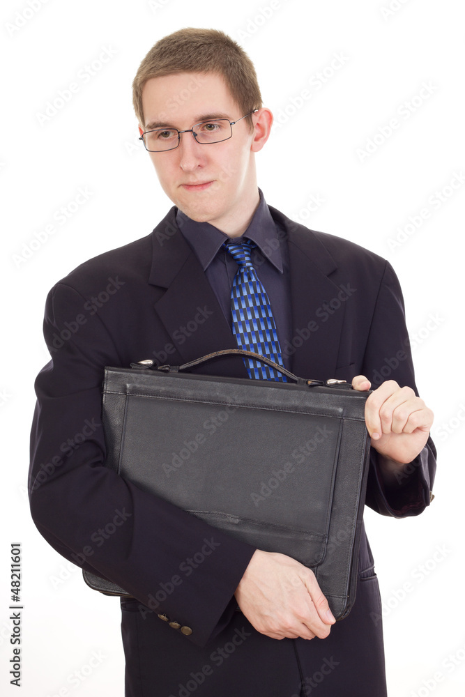 Young businessman with briefcase Young businessman with briefcase