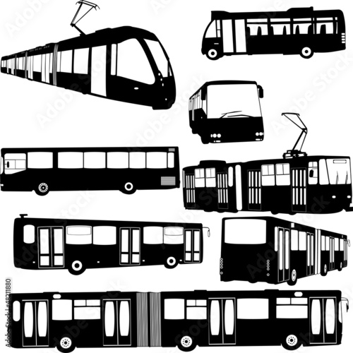 urban transportation collection - vector