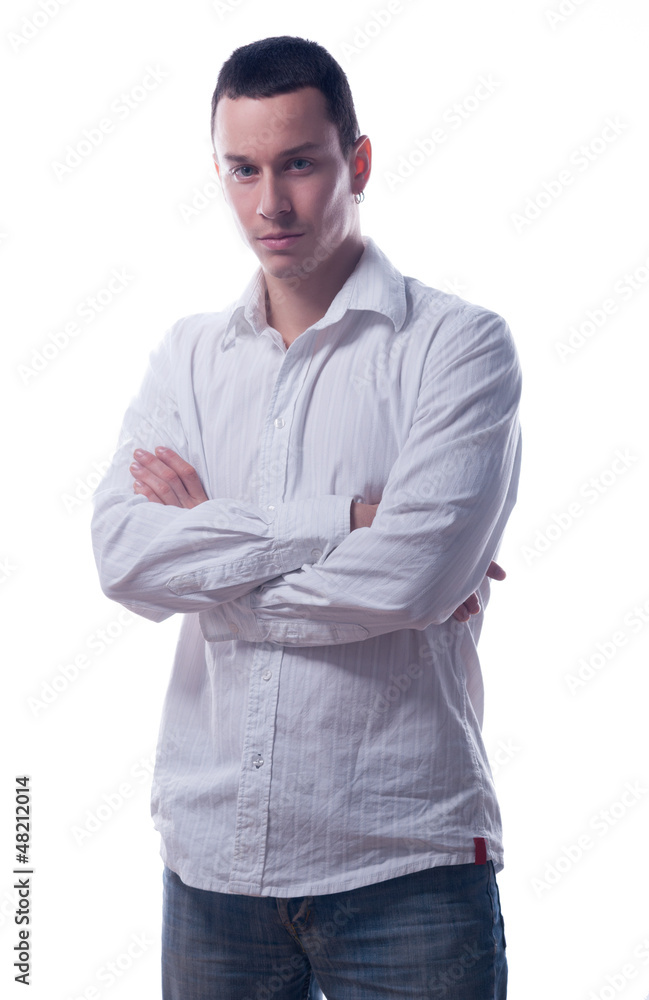 Handsome young man with crossed arms Handsome young man with crossed arms