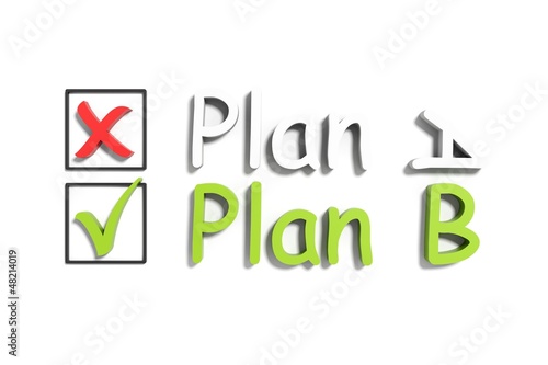 Tick and cross plan a and b