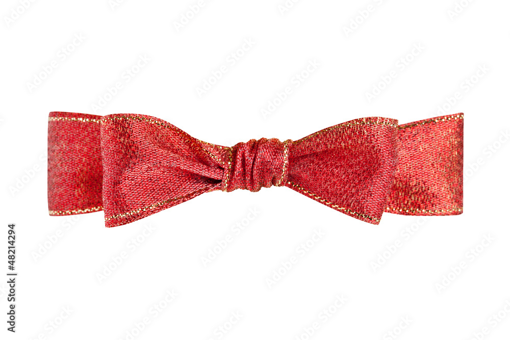 Red bow isolated on white Red bow isolated on white