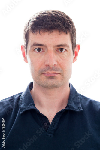 Late Thirties Male Passport Photo