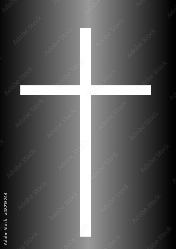 Trauer Karte Schwarz Weiss Hintergrund Kreuz Stock Vector Adobe Stock