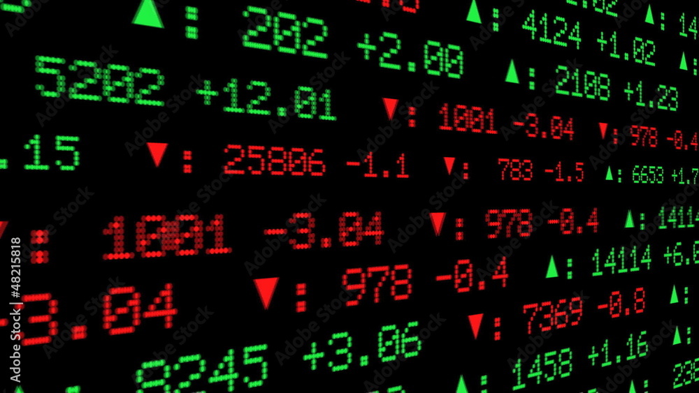 Display of Stock Exchange Display of Stock Exchange