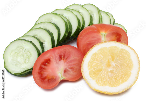 Cucumber and tomato