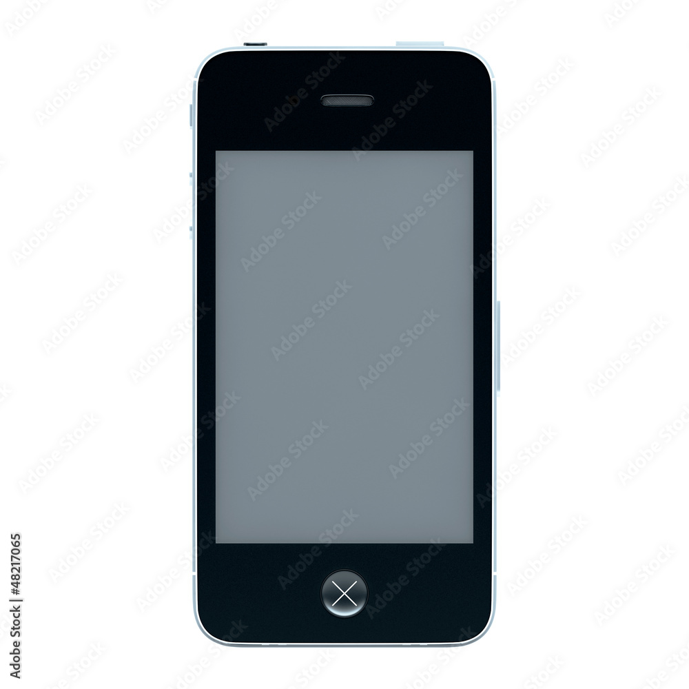 Black smartphone isolated on white background Black smartphone isolated on white background