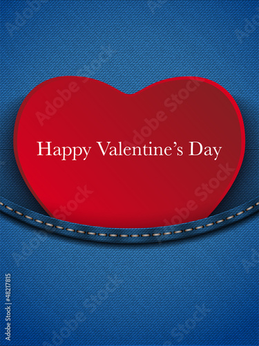 Valentines Day Heart in Jeans Pocket