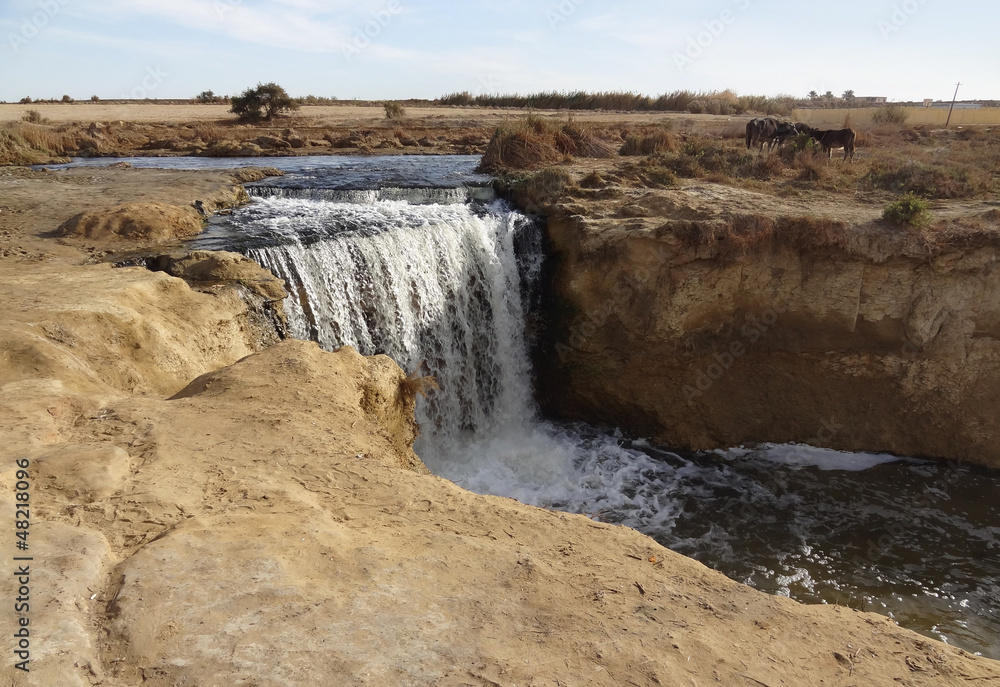 Fototapeta premium Wadi Elrayan waterfalls