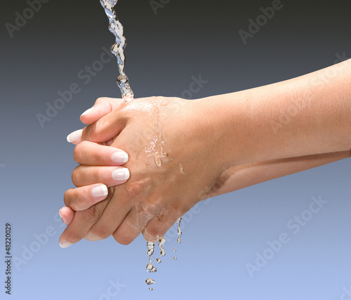Washing Hands Isolated with clipping path