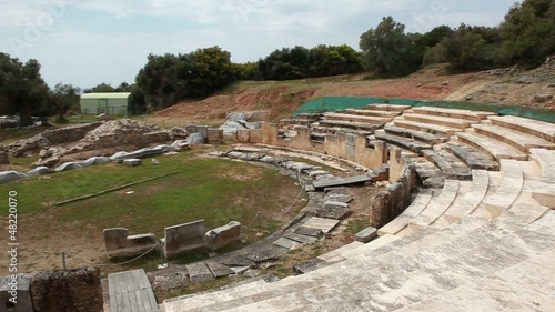 small ancient theater at Maronia Greece photo