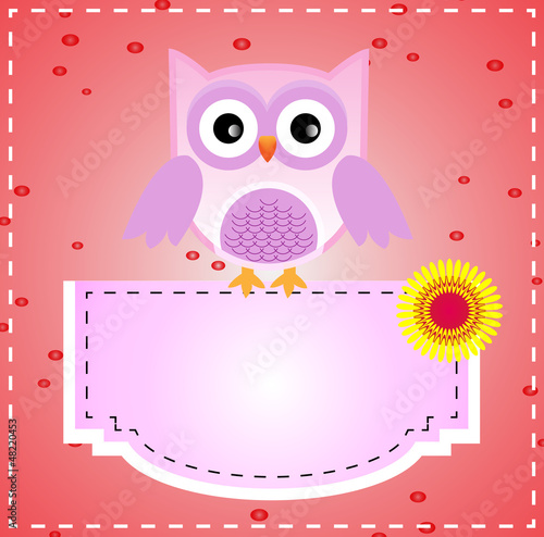 Cute Purple Owl