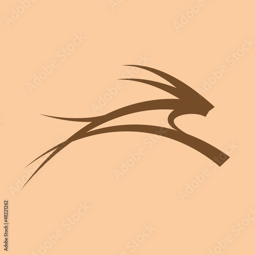 Logo gazelle in Africa # Vector