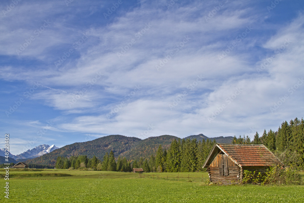 Heuhüttenlandschaft Heuhüttenlandschaft