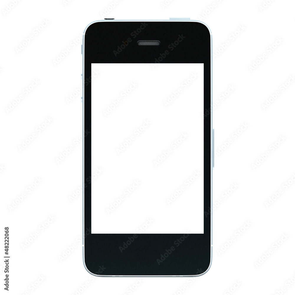 Black smartphone isolated on white background Black smartphone isolated on white background