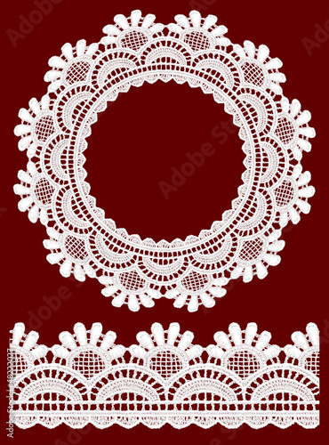 Round openwork lace border.