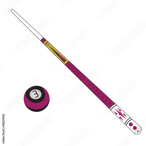 Billiard (cue and ball)