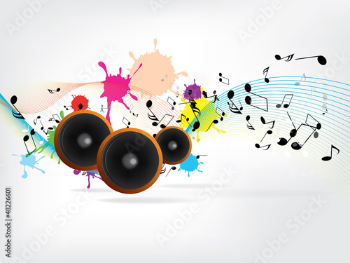 Abstract urban music background with grunge elements