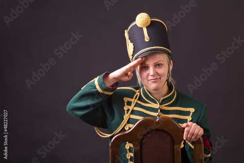 hungarian hussar woman photo