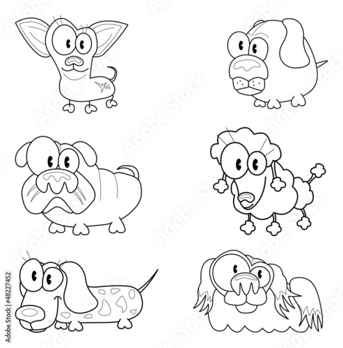 Collection of cartoon dogs